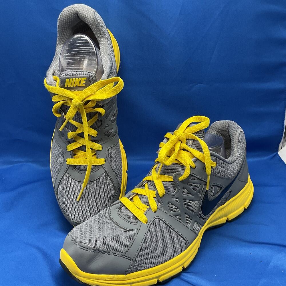 Nike Relentless 2 Running Shoe 511914-004 Yellow and Gray Mens 11